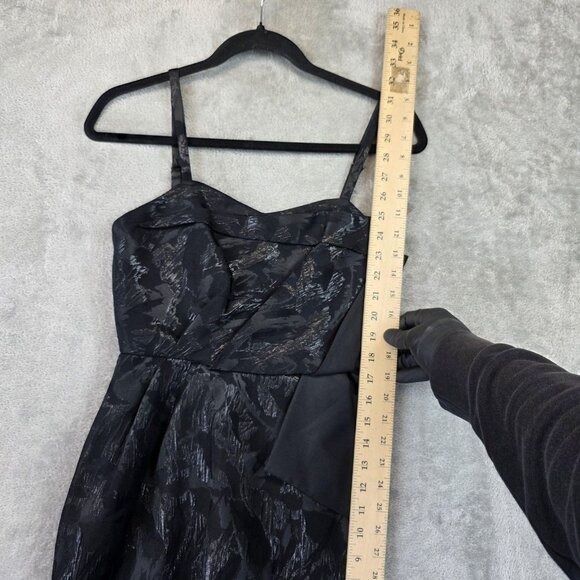 BCBGGeneration Dress Womens 2 Metallic Jacquard Sweetheart Strap Mini Party - Picture 2 of 13